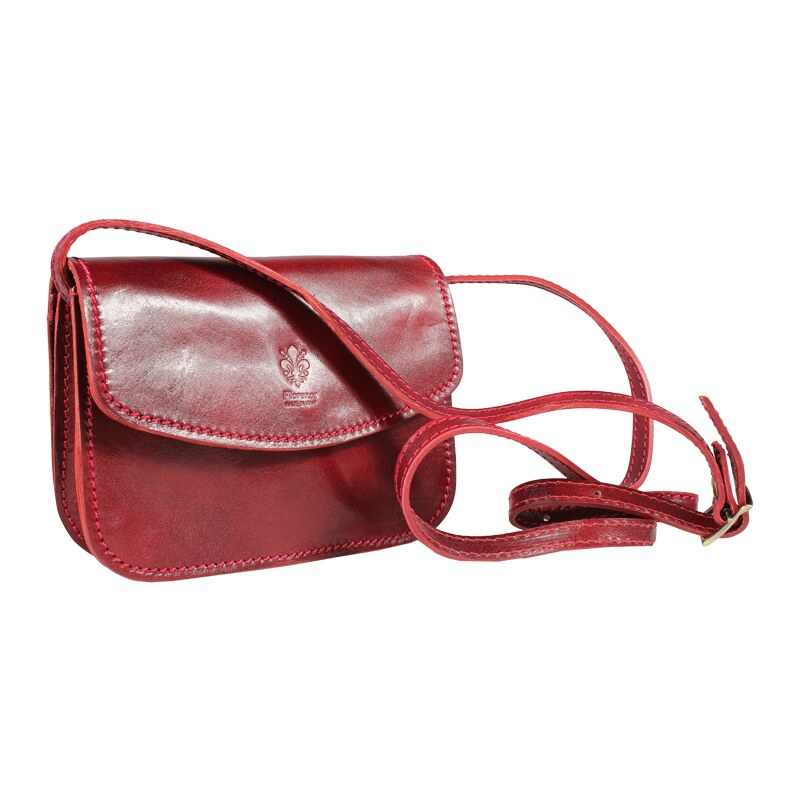 Červená kožená talianska crossbody kabelka Lona Rossa NovaKabelka.sk 9318812