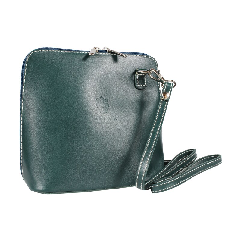 Modrá kožená talianska crossbody kabelka Grana Petroleo NovaKabelka.sk 9318813