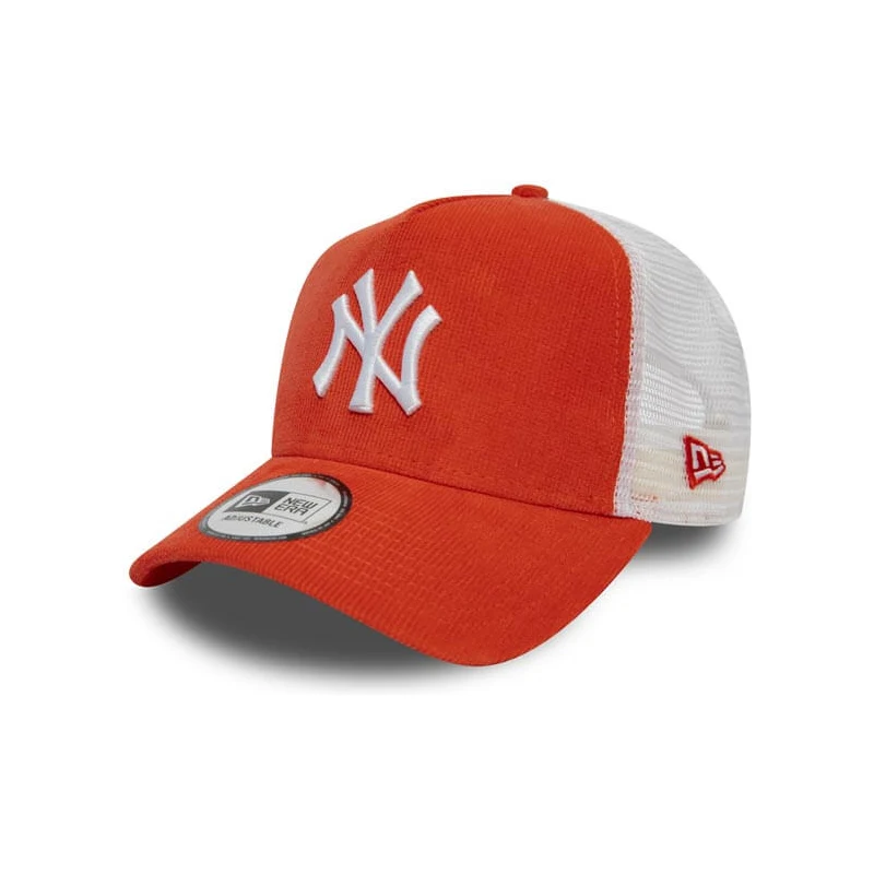 New Era 9Forty A Frame Trucker Cap NY Yankees Coral Cord Orange -   - Online Hip Hop Fashion Store