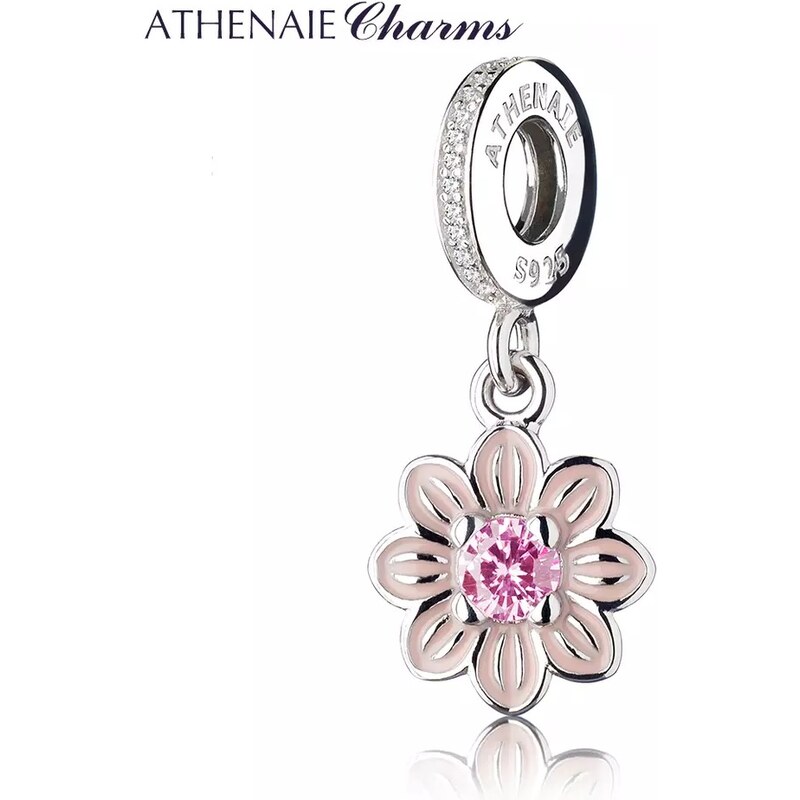 Athenaie prívesok Romantický ružový kvet EN05
