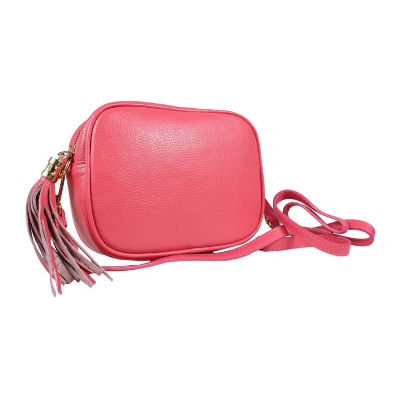 Ružová kožená talianska crossbody kabelka Bala Rosa NovaKabelka.sk 44373558