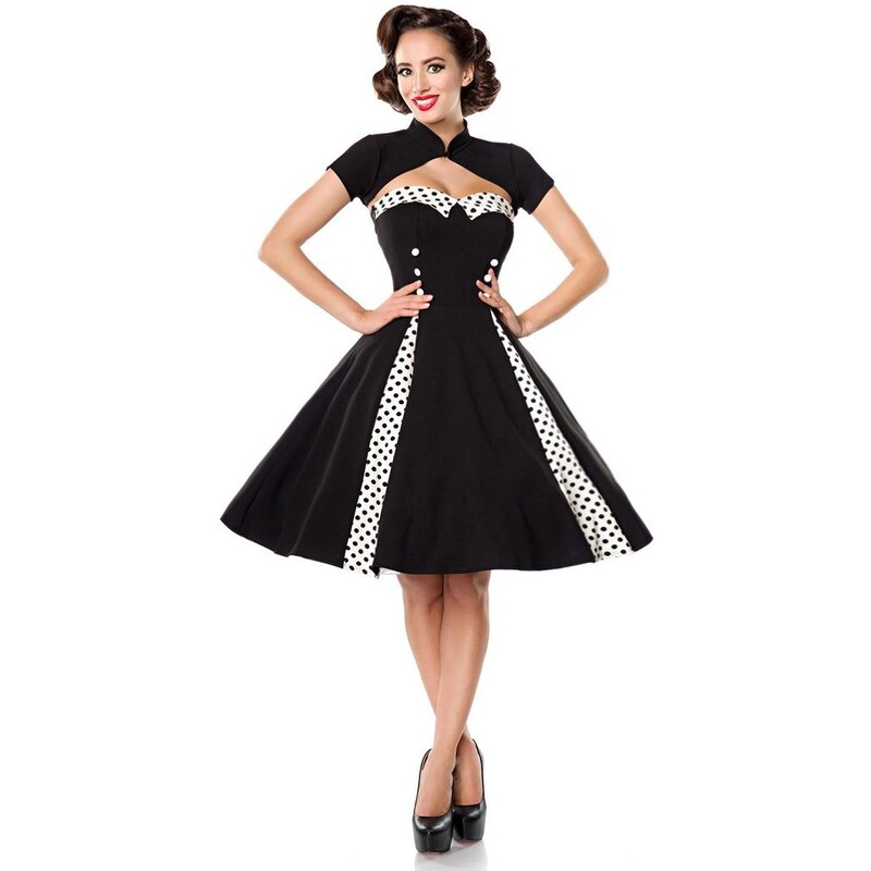 Glara Vintage kruhové šaty s bolerkom 30978432