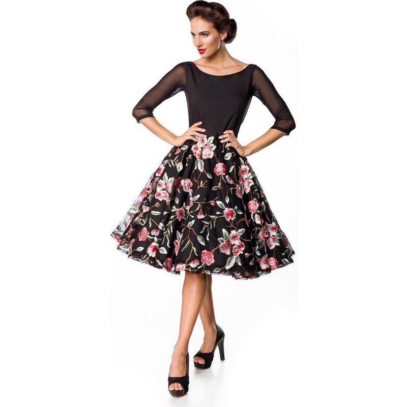 Glara Retro šaty s jarnou výšivkou 9463245