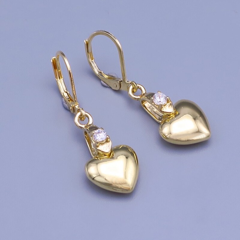 Pfleger Pozlátené náušnice z chirurgickej ocele srdiečka 10mm