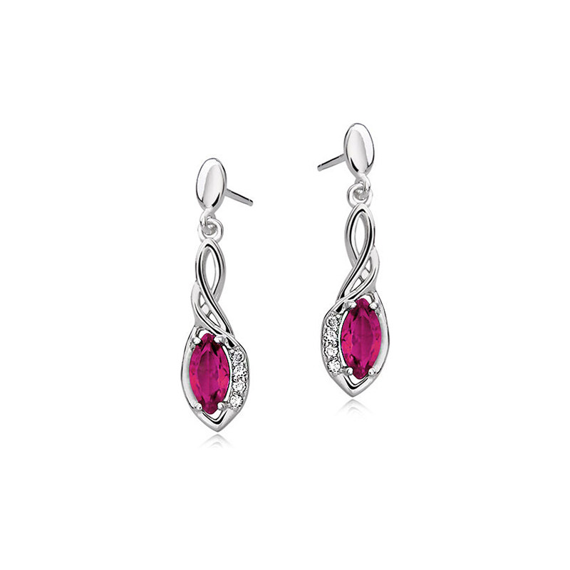 Olivie Strieborné rubínové náušnice 2019 14271168