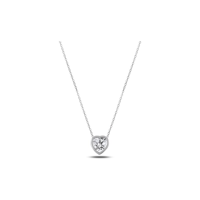 Olivie Strieborný náhrdelník ZIRKÓNOVÉ SRDCE 2323 14271308