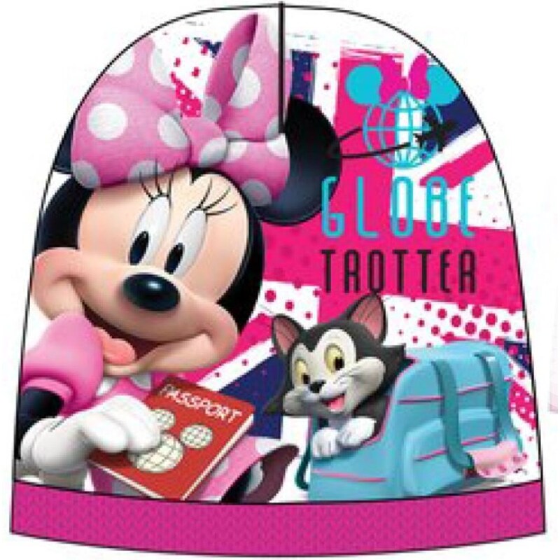 SunCity Dievčenská teplá čiapka Minnie Mouse - Disney - ružová 9682799