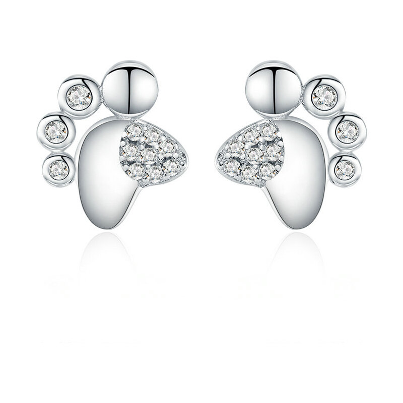 Emporial strieborné náušnice Odtlačok tlapky_packy BSE033 28074619