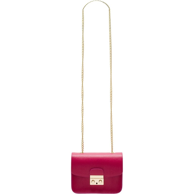 Glamorous by GLAM Dámska kožená crossbody kabelka razená - fuchsiová 5095248