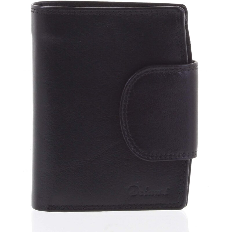 Kožená elegantná čierna peňaženka pre mužov - Delami 1342CHA čierna 10016842