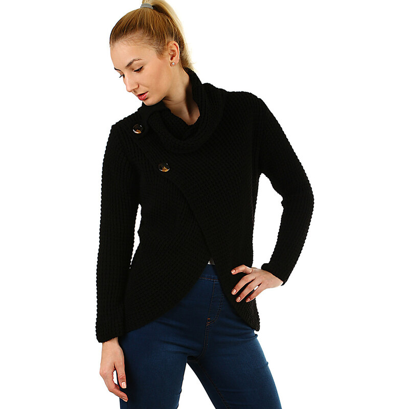 Glara Asymetrický pletený dámsky rolák 10026131