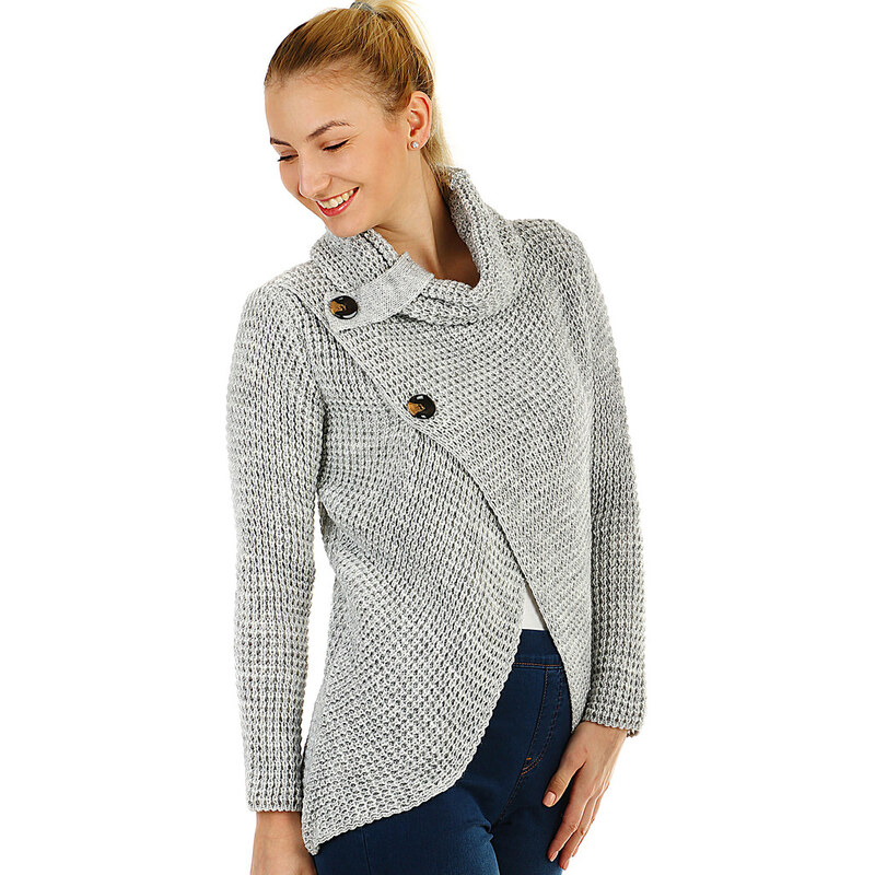 Glara Asymetrický pletený dámsky rolák 10026133