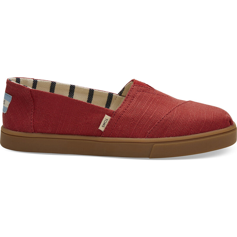 Toms Red Canvas Womens Cupsole Alpargatas 65395467