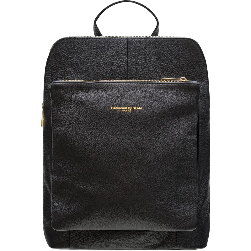 Glamorous by GLAM Dámsky kožený batoh jednoduchý - čierna 35348886