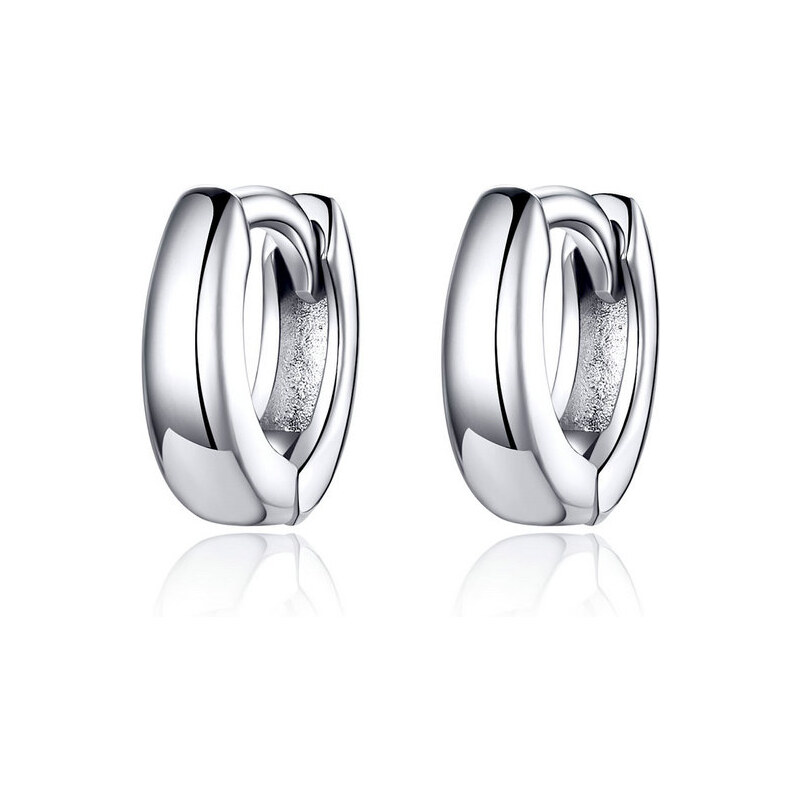 Emporial strieborné náušnice Jednoduché krúžky SCE552 28171940