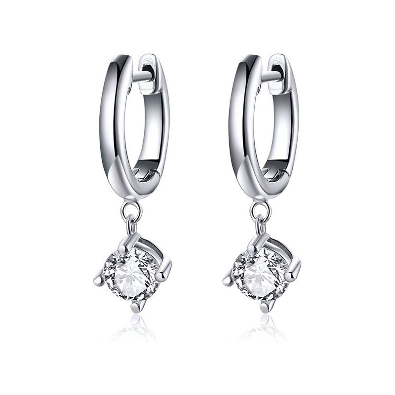 Emporial strieborné náušnice Krúžky s krištáľom SCE553 28162272