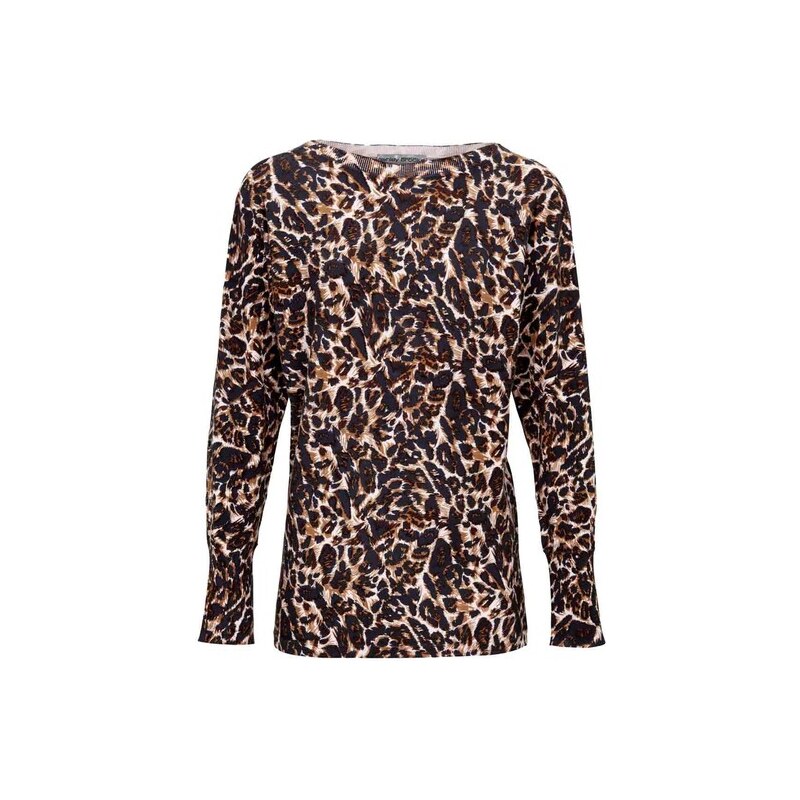 E-shop Oversized pulóver so zvieracou potlačou Ashley Brooke, farebný