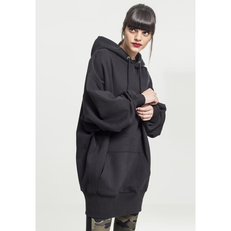 Urban Classics Womens long oversize hooded jacket black 50503219