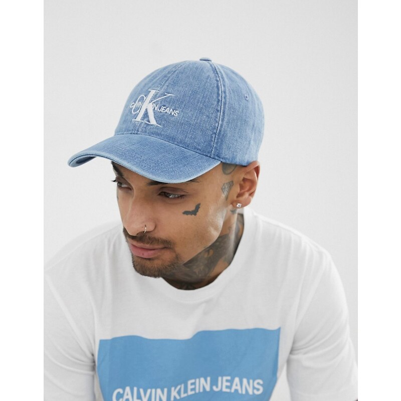 Calvin Klein Jeans vintage logo adjustable denim cap Blue GLAMI.sk