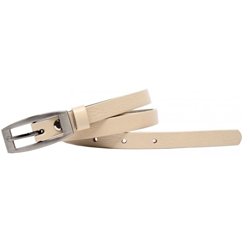 Penny Belts Dámsky kožený opasok 215-2 krémový 37585688