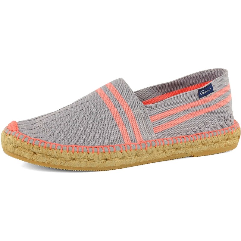 Gaimo Espadrilles mokasíny s prúžkami Atria Gris 66060844