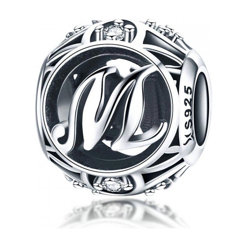 Emporial strieborný prívesok korálka Písmeno M 24464422