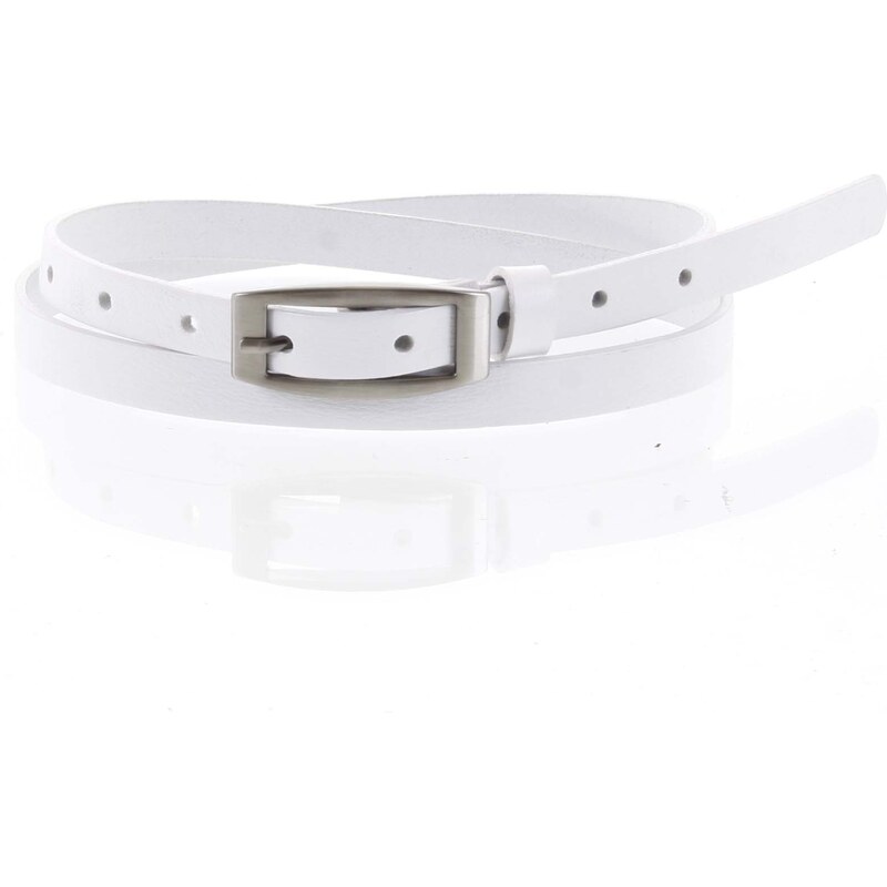 Penny Belts Dámsky kožený opasok biely - PB Neba 100 biela 10692144