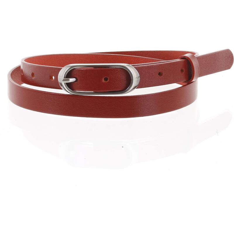 Penny Belts Dámsky kožený opasok červený - PB Cain 100 červená 52567001