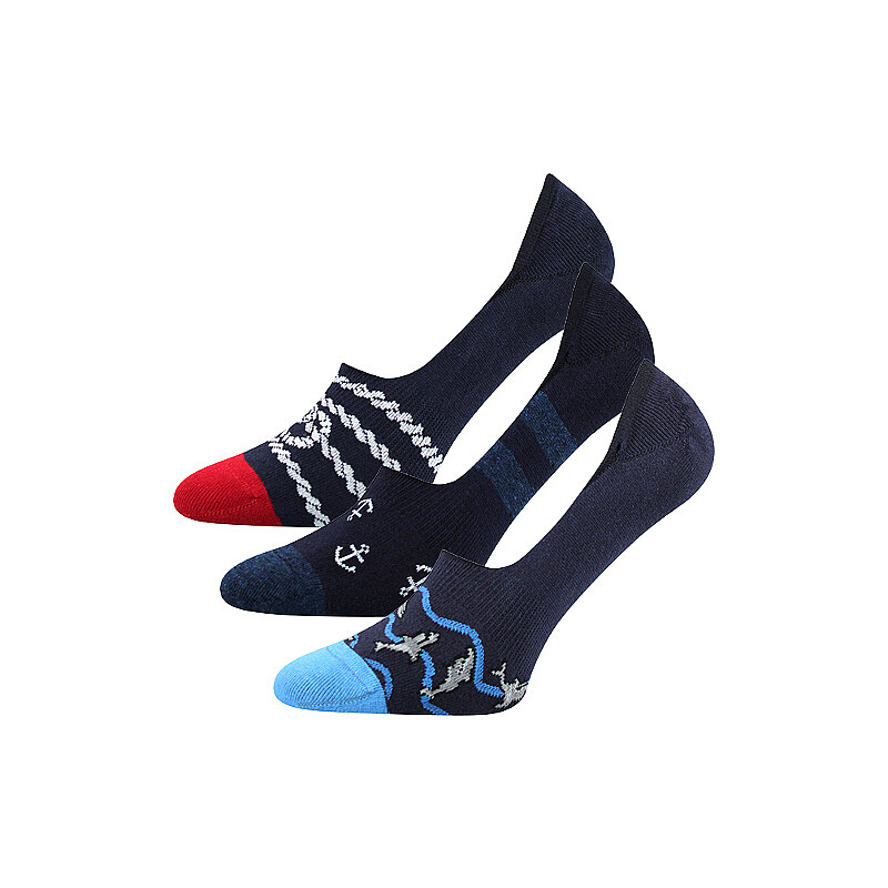 VORTY extra nízke bavlnené ponožky VoXX Tm. modrá 35-38 3 páry 26252222