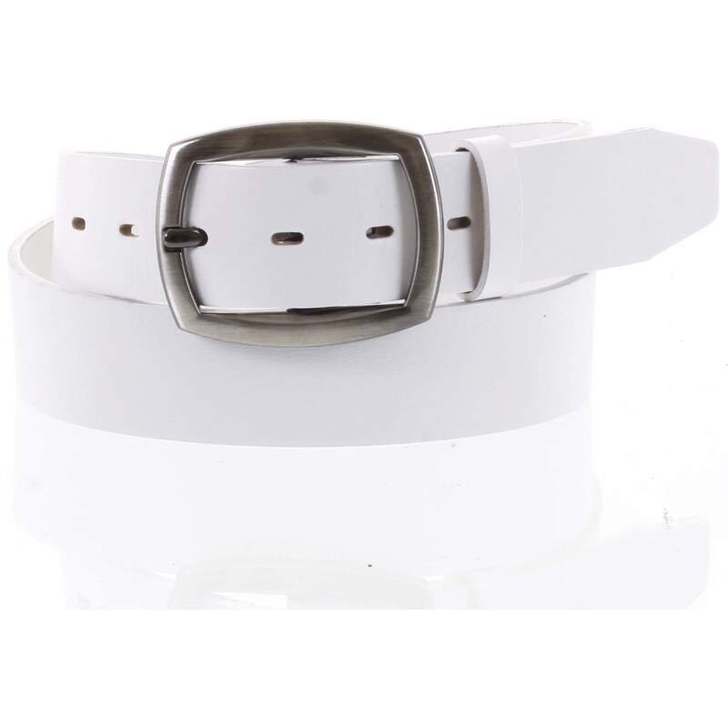 Penny Belts Dámsky kožený opasok biely - PB Spain 100 biela 31178013