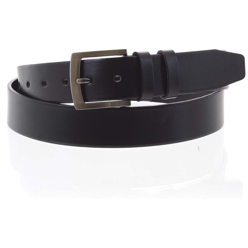 Penny Belts Klasický pánsky kožený opasok BRUNO veľ. 115, čierny 66650074