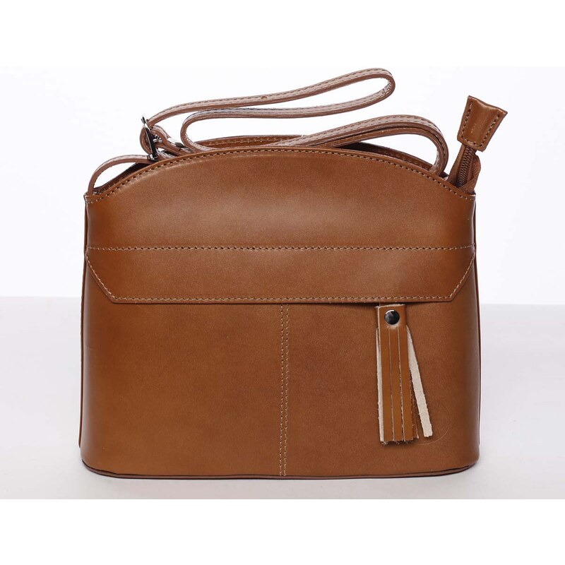 Koňaková kožená crossbody kabelka - ItalY Marla koňak 62998945