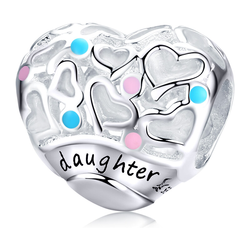 Emporial strieborný prívesok srdce Milovaná dcéra 24464490