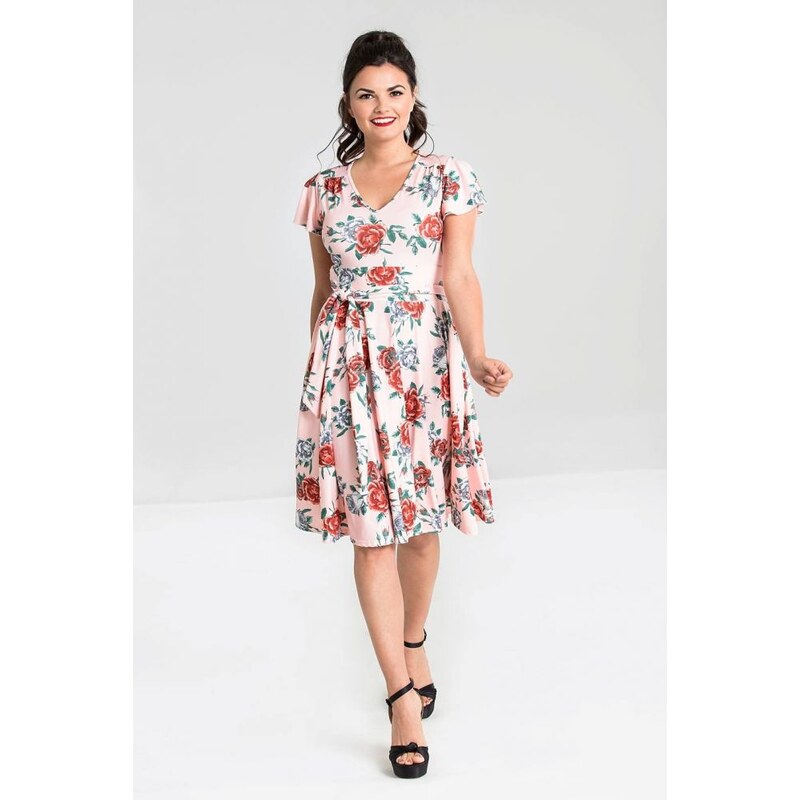 Hell Bunny Abigail Šaty S Ružami 10965977