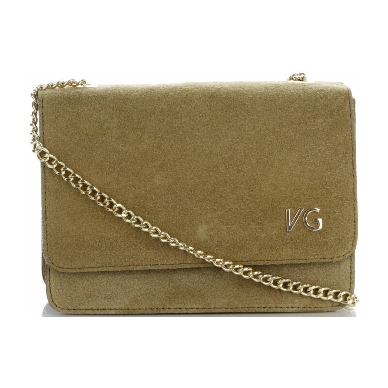 Kožené kabelka listonoška Vittoria Gotti zelená V3084OD 27612032