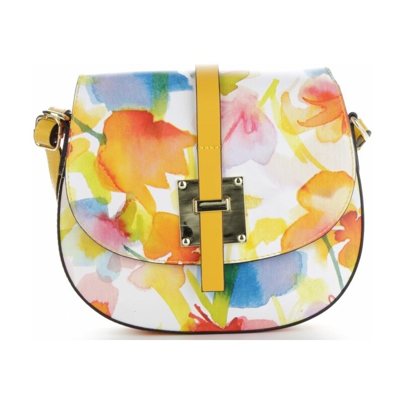 Kožené kabelka listonoška Vittoria Gotti žltá V322 64434228