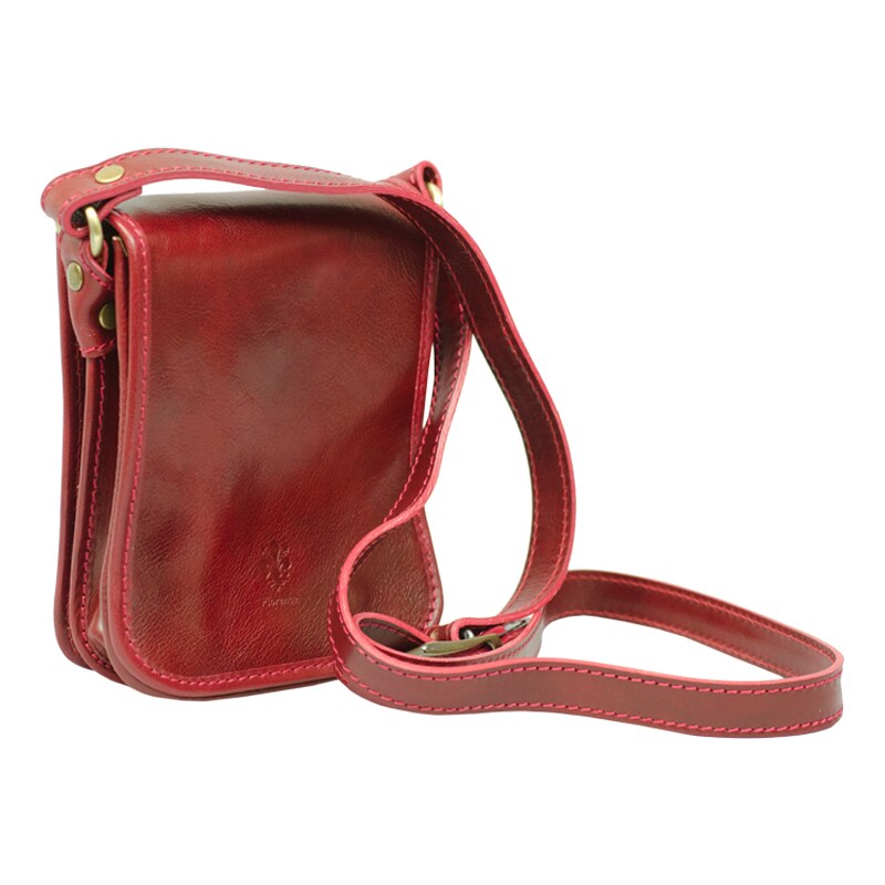 Dámska kožená kabelka cez rameno Vito Piccolo Rosso NovaKabelka.sk 11234835