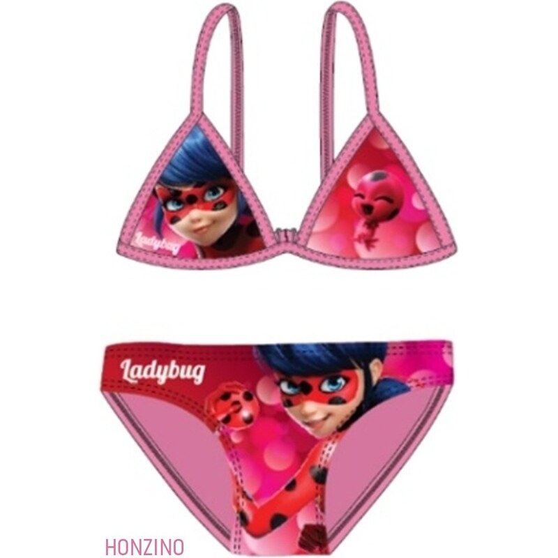 Setino Dievčenské dvojdielne plavky Čarovná lienka - ružové 11260094