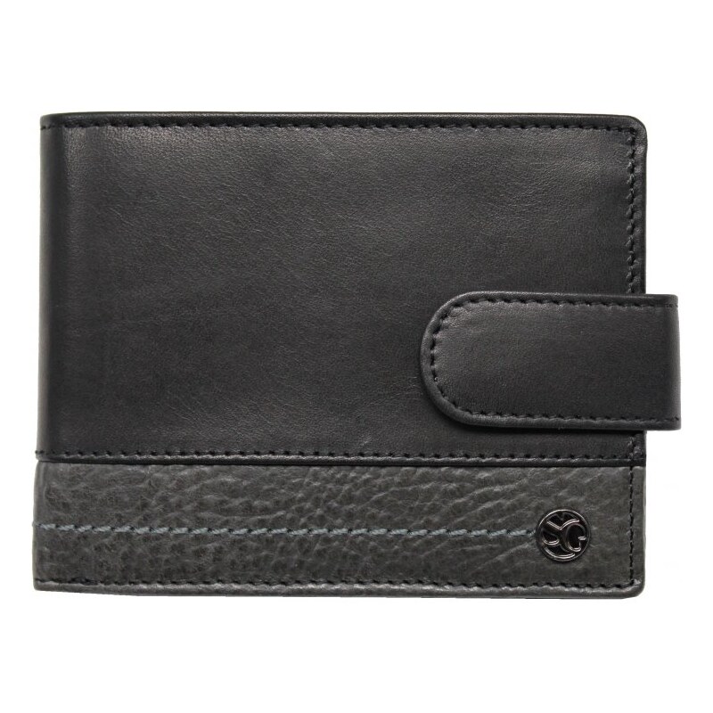 SEGALI Pánska kožená peňaženka 2951320005LZ čierno sivá 35335698