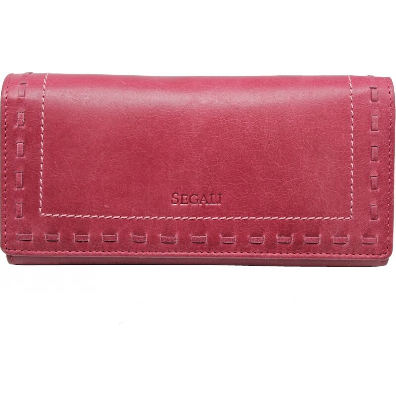 SEGALI Dámska kožená peňaženka SG-27052 fucsia 35335702