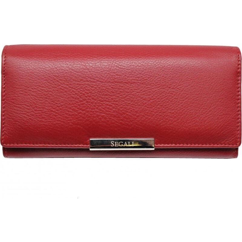 SEGALI Dámska kožená peňaženka SG-27066 červená 35335707