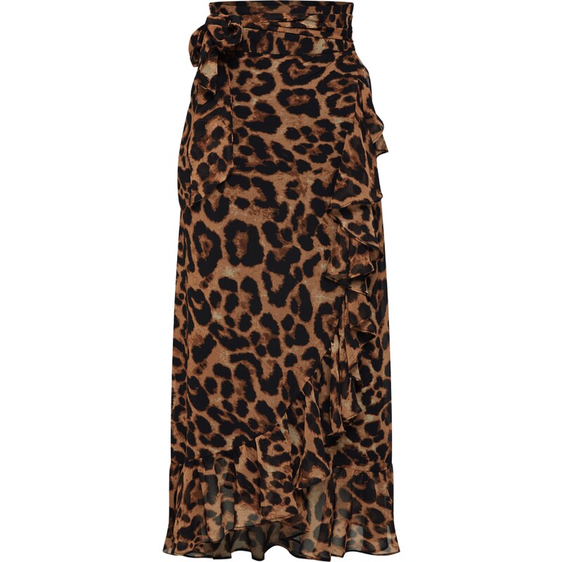 Bardot leopard wrap skirt hotsell