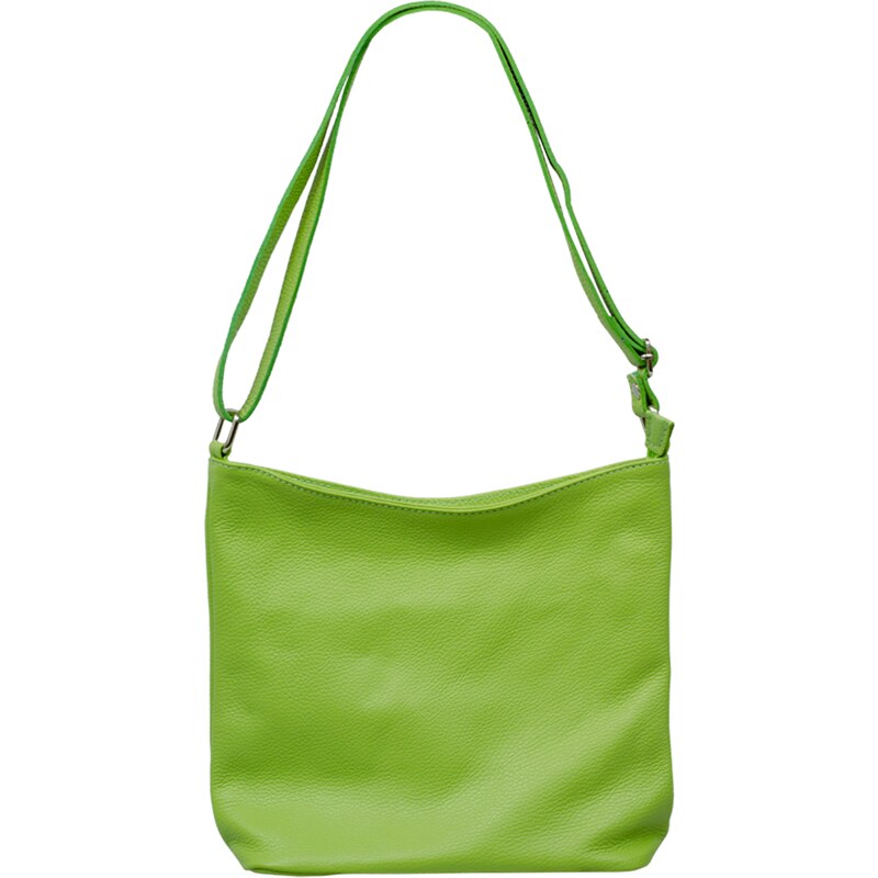 Zelená kožená talianska crossbody kabelka Ebe Verde Chiaro NovaKabelka 11362060