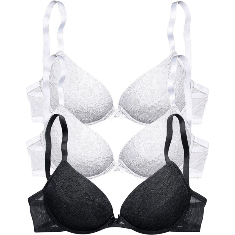 PETITE FLEUR Podprsenka čierna / biela 54220704