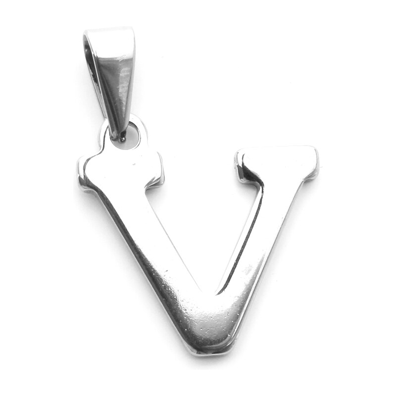 BM Jewellery Prívesok písmeno V z chirurgickej ocele S744015 20962837