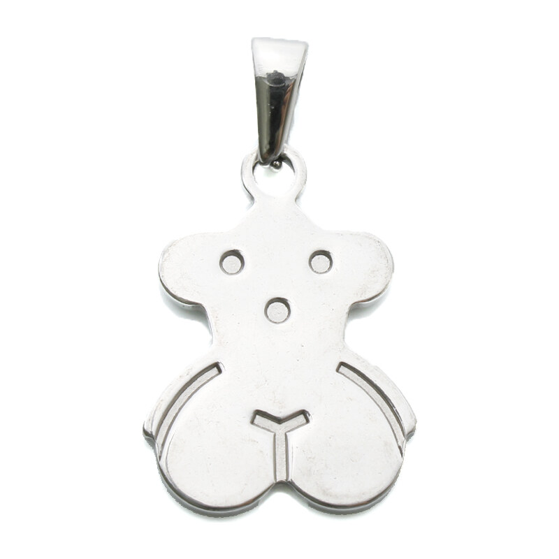BM Jewellery Prívesok strieborný medvedík z chirurgickej ocele S749025 11742196