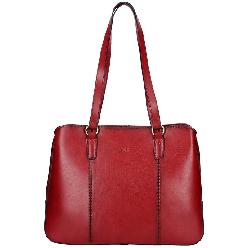 Elegantná dámska kožená kabelka Katana Paloma - tmavo červená 61927481