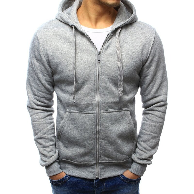 Dstreet Sivá pánska mikina (bx2412) skl.20 67085217