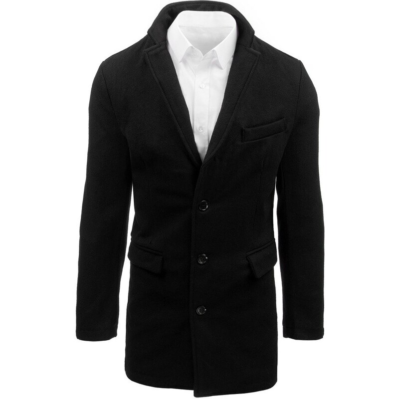 Dstreet Čierny štýlový kabát pre pánov (cx0380) skl.8