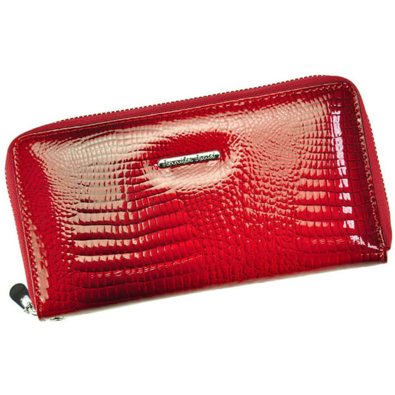 Veľká dámska kožená peňaženka Jennifer Jones červená 12011667
